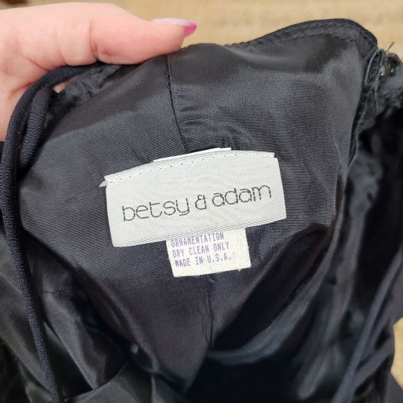 BETSEY & Adam Black Cocktail Fit & Flare Mini Dress - Picture 6 of 11